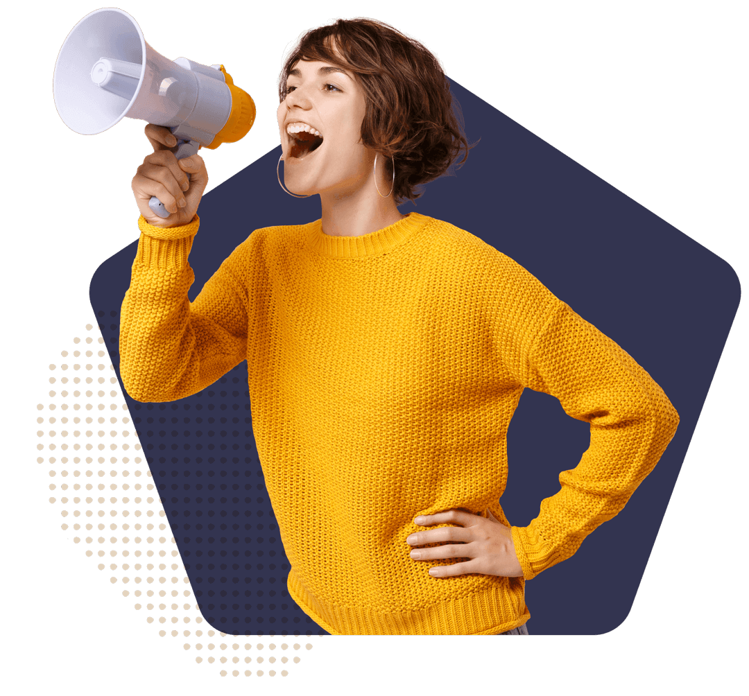 Image of Woman with Megaphone