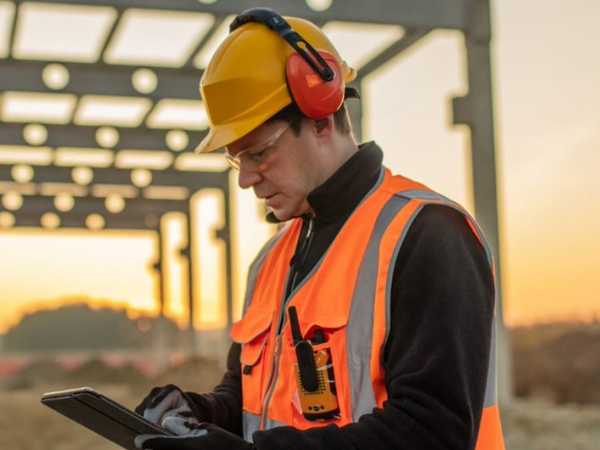 Image of Worker Holding iPad